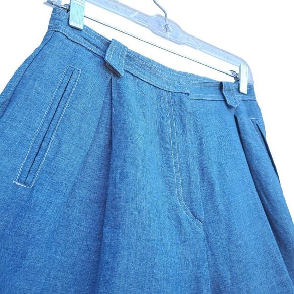 80s Pantsuit Platinum Dorothy Schoelen Light Denim Distressed Made in USA 2 4 - Picture 14 of 16